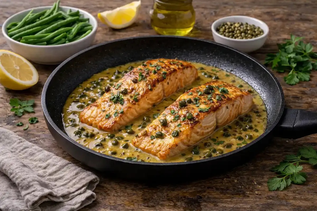 Losos na tavi s limunom i kaparama recepet