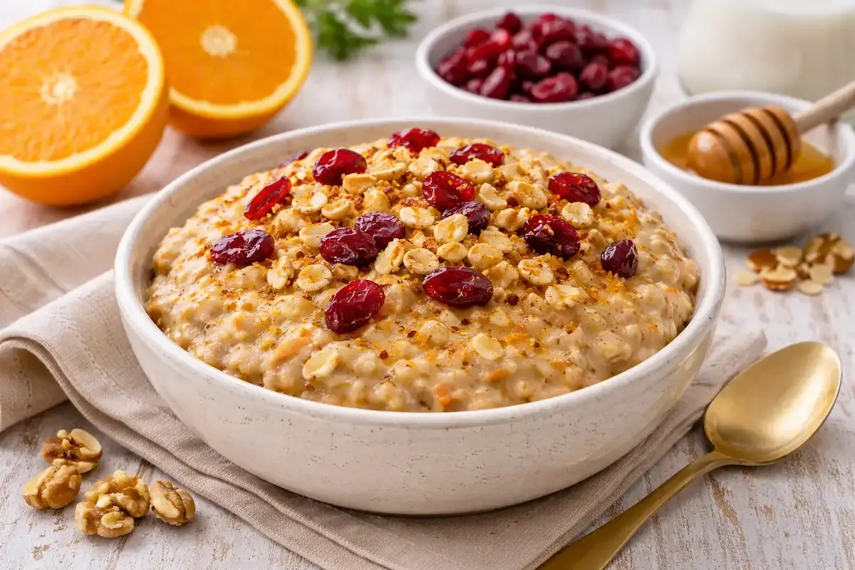 Ovsena kaša s brusnicom i narančinom korom