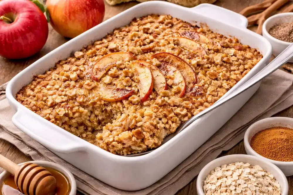 Ovsena kaša s jabukom i cimetom iz rerne