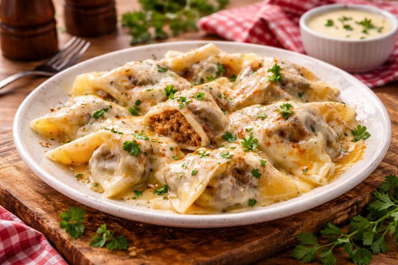 Klepe sa mesom recept